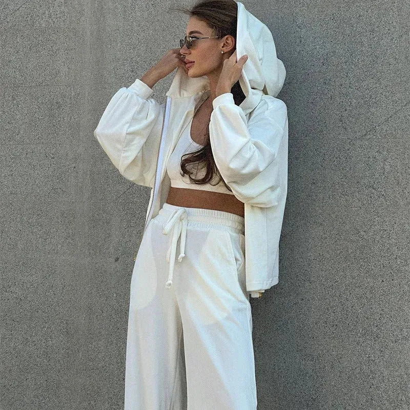 Fashion Casual Set Hooded Bishop Sleeves Top - Bellarte Enchanté Fashion Casual Set Hooded Bishop Sleeves Top